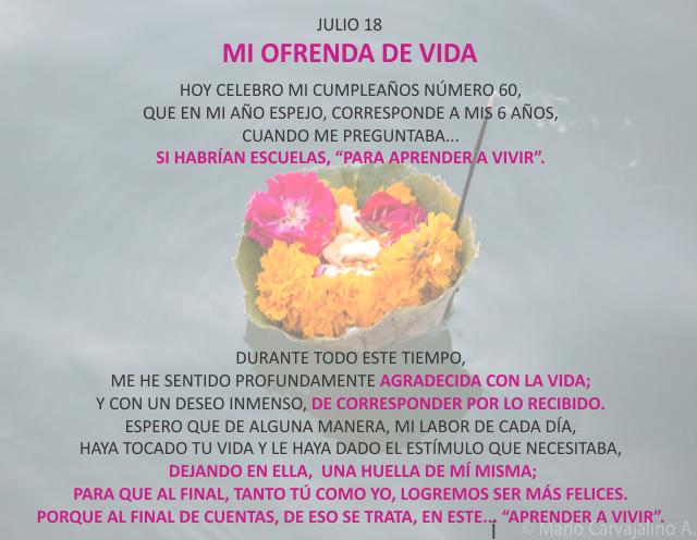 Mi ofrenda de vida